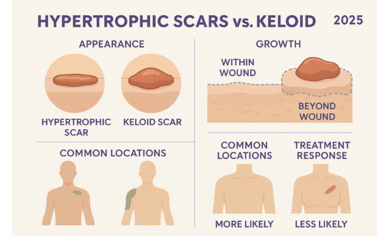 แผลผ่าตัดปกติ vs แผลเป็นคีย์ลอยด์ 2025